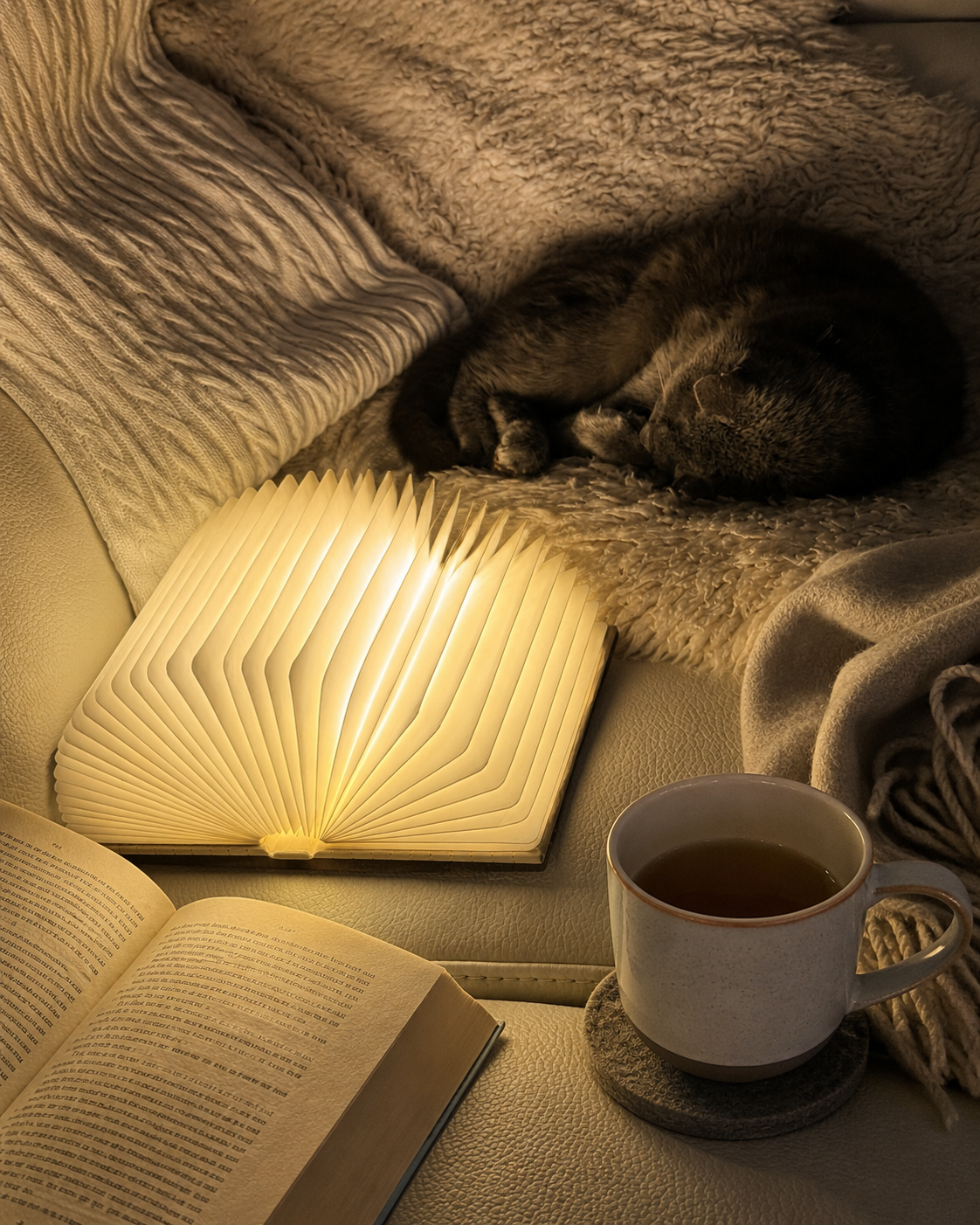 The Classic book light, on the sofa
